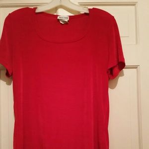 Western Connection Red Shirt Sleeve Top Large